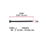 100 pijas #8 x 2-1/2'cabeza plana phillips multiusos 3