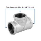 Tee sencilla 1-1/4' acero galvanizado, FOSET 2