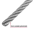 Metro de cable flexible 1/8' de acero 7x19 hilos, 300 m 2