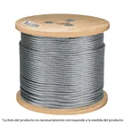 Metro de cable flexible 3/16' de acero 7x19 hilos, 300 m 1