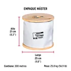 Metro de cable flexible 3/16' de acero 7x19 hilos, 300 m 4