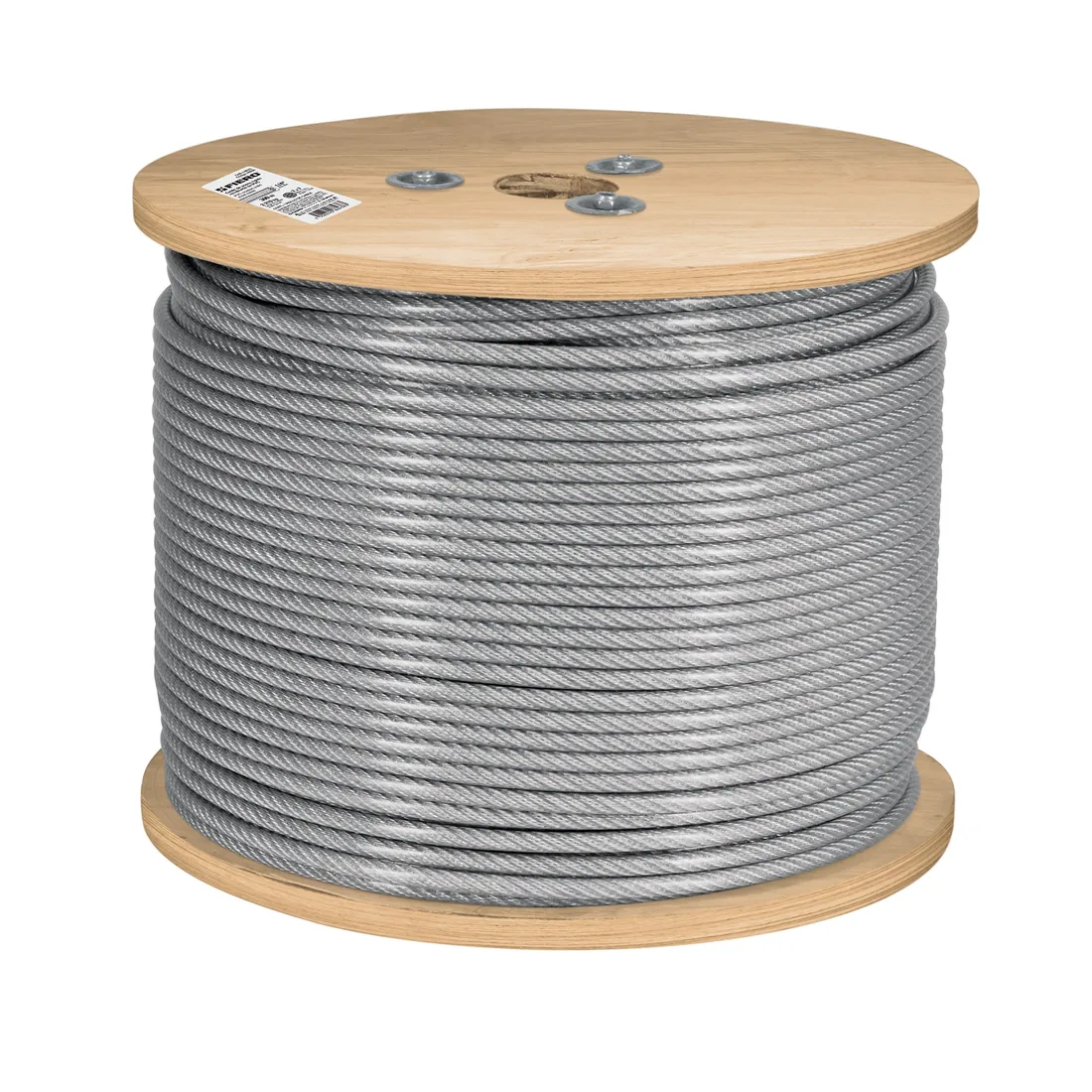 Metro cable flexible 3/16' acero 7x19 recubierto PVC, 300 m