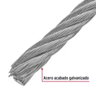 Metro de cable rígido 1/2' de acero 7x7 hilos, 75 m, FIERO 2