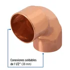 Codo 90° de cobre de 1-1/2', FOSET 2