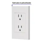 Placa armada contacto dúplex, 3 módulos, Española, blanco 2