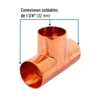 Tee sencilla de cobre 1-1/4', FOSET 2