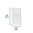 Placa armada 1 interruptor de 3vías, 1.5mód, Española,blanco 3