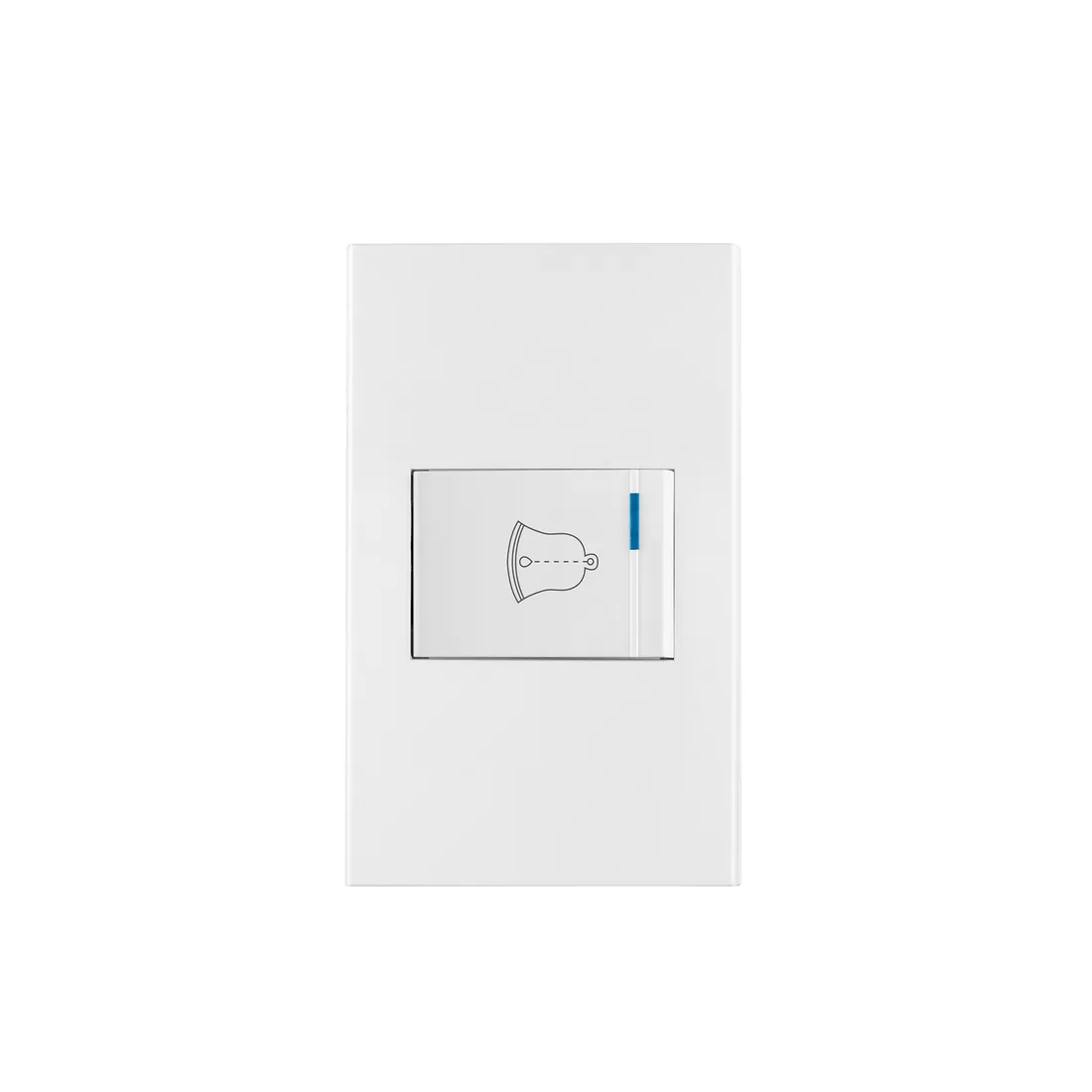 Placa armada 1 interruptor de timbre,1.5mod, Española,blanco