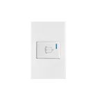Placa armada 1 interruptor de timbre,1.5mod, Española,blanco 1