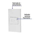 Placa armada 1 interruptor de timbre,1.5mod, Española,blanco 2