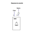 Placa armada 1 interruptor de timbre,1.5mod, Española,blanco 4
