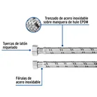 Manguera para boiler, acero inox. 1/2'H x 3/4'H, 40 cm 2
