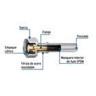 Manguera para boiler, acero inox. 1/2'H x 3/4'H, 40 cm 4