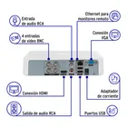 Kit video vigilancia, 4 canales, 4 cámaras, 5MP, Disco 1TB 4