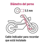 Candado freno de disco motocicleta, 5.5 mm, llave de disco 3