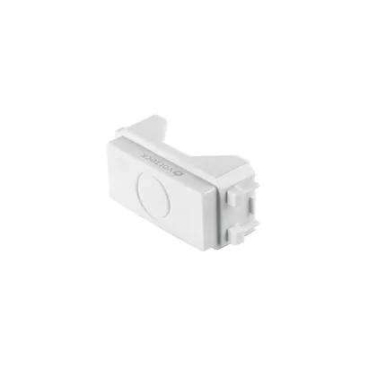 Módulo (tapón) ciego, línea Italiana, color blanco, VOLTECK