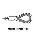 Bolsa con 10 guardacabos para cable de acero de 1/4', FIERO 4