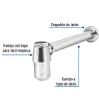 Céspol de bote 1-1/4', sin contra, latón cromo, para lavabo 2
