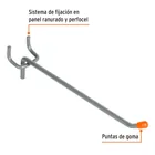 Gancho recto de 6' para perfocel y panel ranurado, TRUPER 2