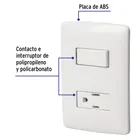 Placa armada contacto e interruptor, blanco, línea Italiana 2