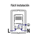 Contacto aterrizado + 2 puertos USB, negro, línea Italiana 4