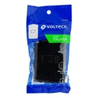 Placa armada 1 interruptor sencillo, negro, línea Italiana 4
