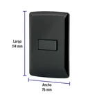 Placa armada con timbre, negro, línea Italiana, VOLTECK 3