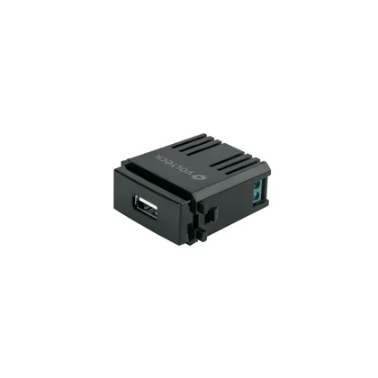 Módulo USB, línea Italiana, color negro, VOLTECK