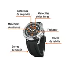 Reloj para caballero de cuarzo, correa de plástico, TRUPER 2