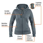 Sudadera gris para dama, talla M, TRUPER 3