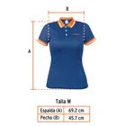 Playera polo performance para mujer, azul, M, TRUPER 4