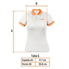 Playera polo performance para mujer, blanca, G, TRUPER 3