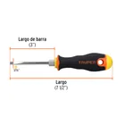 Desarmador cabinet 3/16 x 3' mango Comfort Grip, TRUPER 2