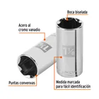 Dado largo de 1-1/8', 6 puntas, cuadro 1/2', TRUPER 2