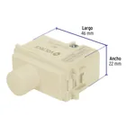Dimmer giratorio, línea Italiana, marfil, VOLTECK 3