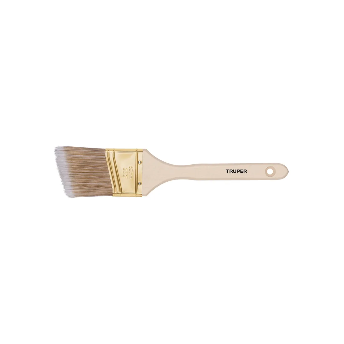 Brocha cerdas sintéticas 2-1/2' corte angular, mango madera