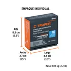 Caja con 2500 clavos calibre 16, 30 mm para CLNE-16, TRUPER 6