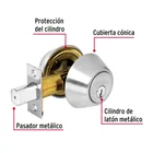 Cerrojo llave-llave, cromo mate, llave tradicional, BASIC 4