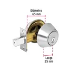 Cerrojo llave-llave, cromo mate, llave tradicional, BASIC 5