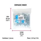 Bolsa 100 pijas para lámina cabeza plana #12 x 2-1/2', FIERO 6