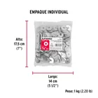Bolsa de 1 kilo arandelas planas galvanizadas 1/4', FIERO 5