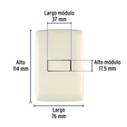 Placa armada 1 interruptor escalera marfil, línea Italiana 3