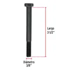 Bolsa con 30 tornillos 3/8' x 3-1/2' acero grado 5, FIERO 3
