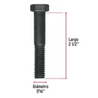 Bolsa con 30 tornillos 7/16' x 2-1/2' acero grado 5, FIERO 3