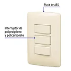 Placa armada 2 interruptores 1escalera,marfil,línea Italiana 3