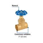 Válvula de compuerta de latón soldable de 1', FOSET 2