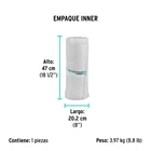 Rollo de 50 m de franela blanca de algodón, KLINTEK 5