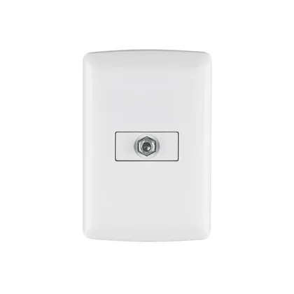 Placa armada con conexión para TV, blanco, línea Italiana