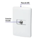 Placa armada con conexión para TV, blanco, línea Italiana 3