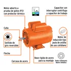 Motor eléctrico monofásico de 1 1/2 HP, baja velocidad 4